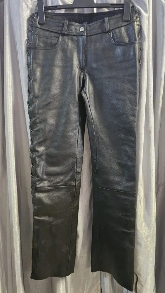 Pantaloni piele cu snur PPI0006