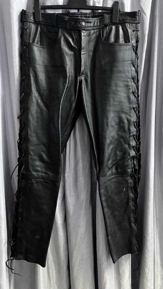 Pantaloni piele cu snur  XL PPI0163