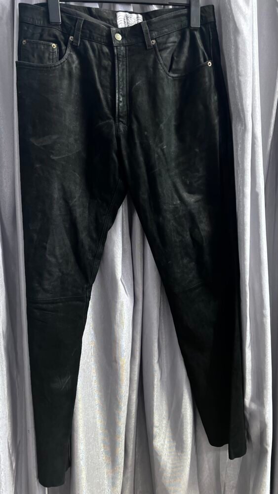 Pantaloni piele mată PPI0206 3 Pantaloni piele mată PPI0206 - imagine 3